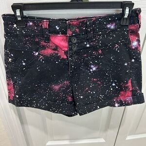 BlackHeart galaxy color shorts, size 7 junior
